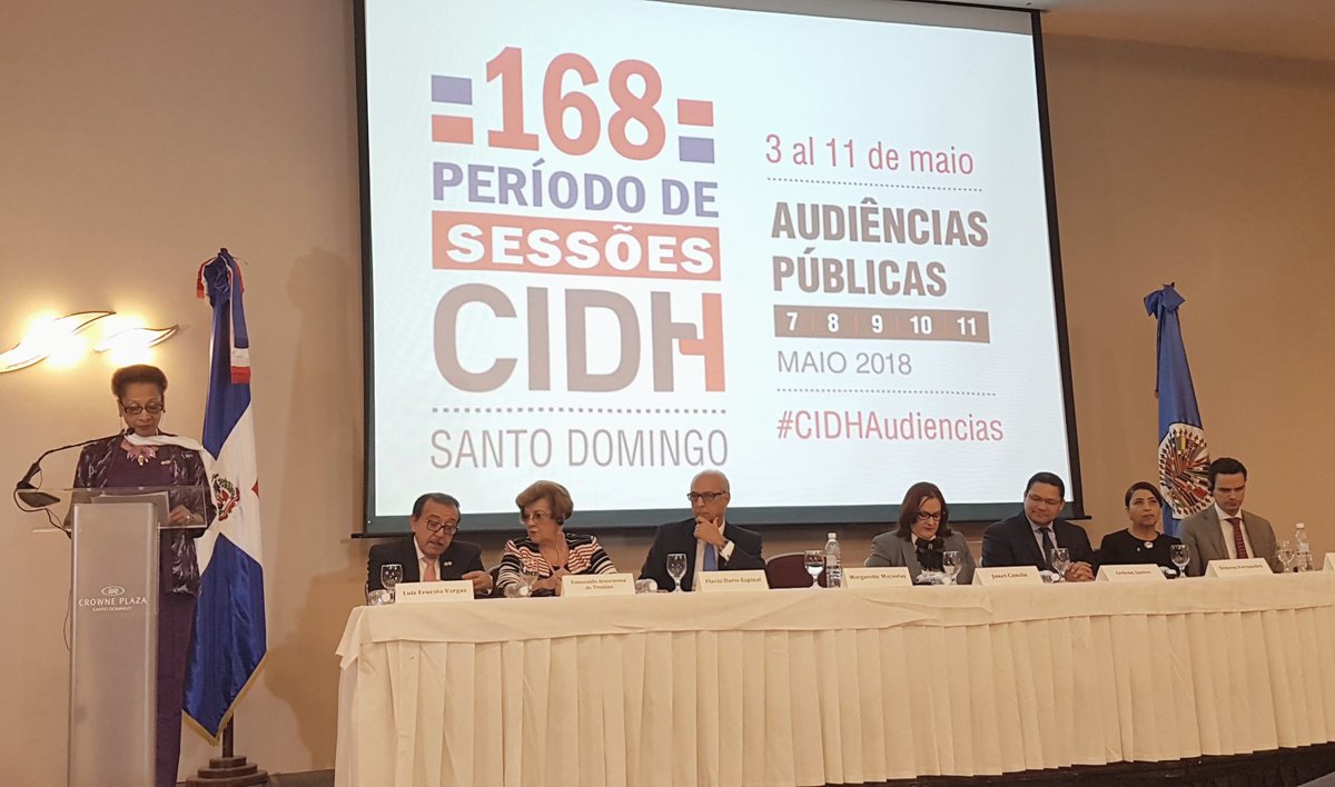 168 Periodo de Sesiones de la CIDH en Santo Domingo, República Dominicana(3 de mayo de 2018)